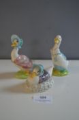 Two Beswick Beatrix Potter Duck Figures and and a