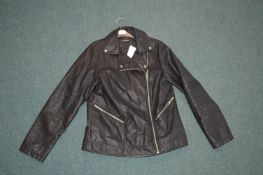 *Evans Ladies Size: 16 Synthetic Leather Jacket