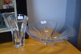 Lead Crystal Vase and Bowl