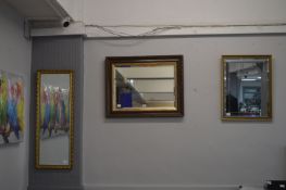 Three Beveled Edge Mirrors