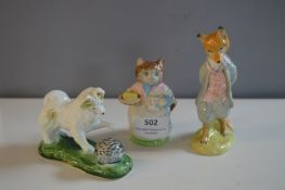 Two Royal Albert Beatrix Potter Figures - Foxy Gen