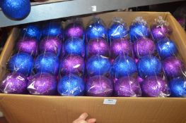 *Seven Sets of Twelve Mulitcoloured Christmas Baubles