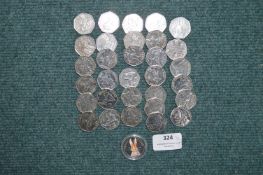 32 UK Beatrix Pottery 50p Coins