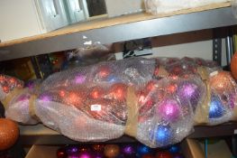 *Three Multicoloured Christmas Bauble Garlands