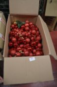 *Box of Red Christmas Bauble Garlands
