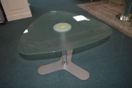 *Triangular Glass Coffee Table