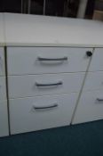 *White Three Drawer Filing Unit with Key
