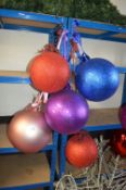 *Five Large Ribboned Christmas Baubles