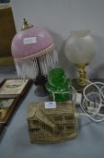 Four Vintage Table Lamps by Shelf Pottery etc.