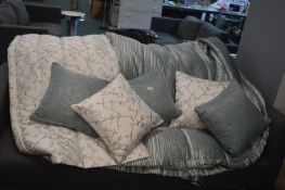 Bed Throw, Runner, and Cushions