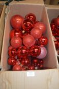 *Red and Pink Christmas Bauble Garlands