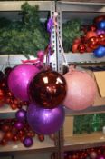 *Four Large Ribboned Christmas Baubles