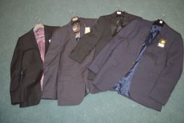 *Four Gents Blue Suit Jackets by Racing Green, Red