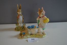 Three Royal Albert Beatrix Potter Rabbit Figures -