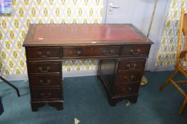 Leather Topped Darkwood Desk