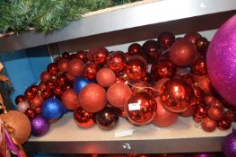 *Four Multicoloured Christmas Bauble Garlands