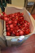 *Box of Red Christmas Bauble Garlands