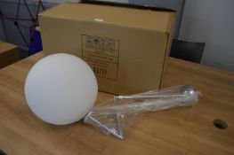 iLite White Pendant Lamp with Silver Fittings