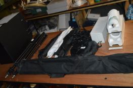 Photographic Lights and Back Drop etc.