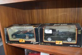 Two Maisto Diecast Model Jaguar Cars