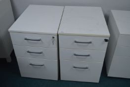 *Pair of White Filing Drawers with Keys