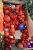 *Two Multicoloured Christmas Bauble Garlands