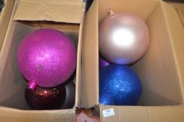 *Two Boxes of Large Baubles (some faults)