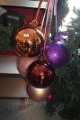 *Five Large Ribboned Christmas Baubles