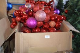 *Three Red Christmas Bauble Garlands