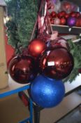 *Five Large Ribboned Christmas Baubles