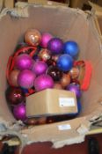 *Large Box of Christmas Baubles, etc.