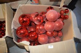 *Box of Large Red Christmas Bauble Garlands