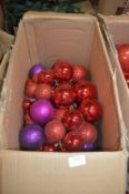 *Large Box of Christmas Baubles, Garlands, etc.