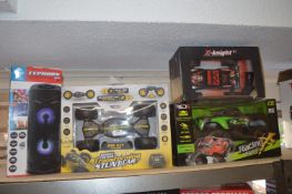 *Three RC vehicles and a Karaoke Machine (salvage)