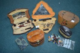 Vintage Manicure Sets, Baskets, etc.