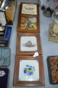 Four Framed Dutch Tiles