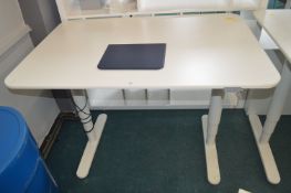 *White Adjustable Electric Desk