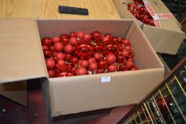 *Box of Red Christmas Bauble Garlands