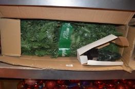 *Two Artificial Fir Christmas Garlands with Lights