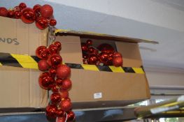 *Box of Small Red Christmas Bauble Garlands