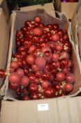 *Box of Red Christmas Bauble Garlands
