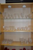 Cut Lead Crystal Drinking Glasses; Wine, Whiskey,
