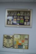 Three Framed Football Memorabilia Collections, Tic