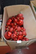 *Box of Small Red Christmas Bauble Garlands