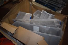 *Pallet of Plastic Storage Boxes