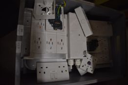 *Box of Various Sockets, Switches, Railroads, etc.