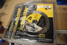 Three JCB Tile Master Cutting Discs