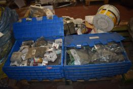Pallet of Fixing, Security Lights, Isolator Switches, Electrical Items, Back Boxes, etc.