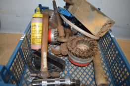 Two Impact Drivers, Hammer, Wire Brushes, etc.