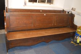 Victorian Carved Oak Church Pew
